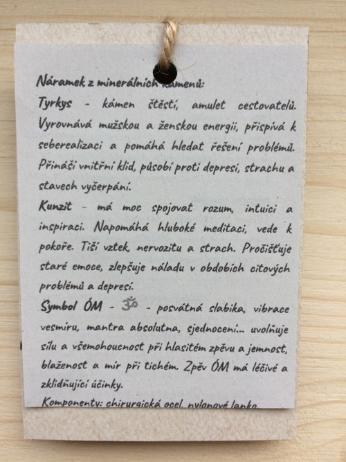 Náramek tyrkys, kunzit — foto 2