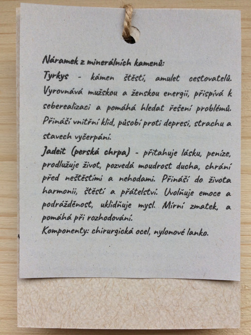 Náramek tyrkys, jadeit — foto 2