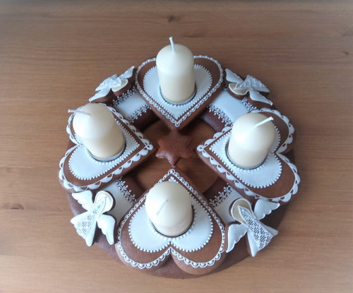 Adventní svícen s andělíčky — foto 3