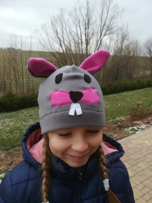 Čepice králík pro obvod 53-55cm — foto 2