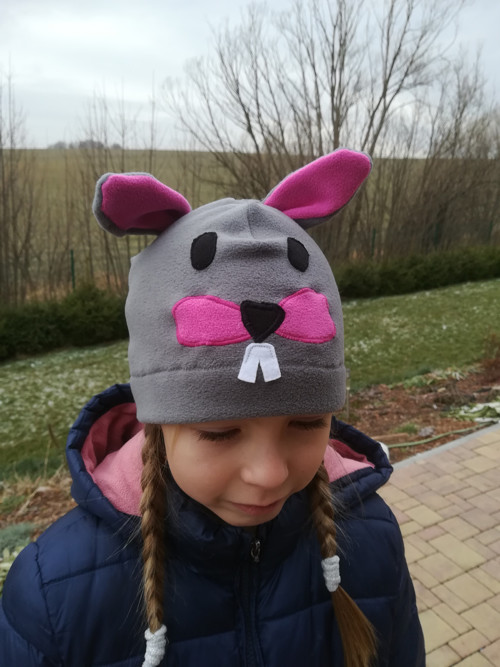Čepice králík pro obvod 53-55cm — foto 3