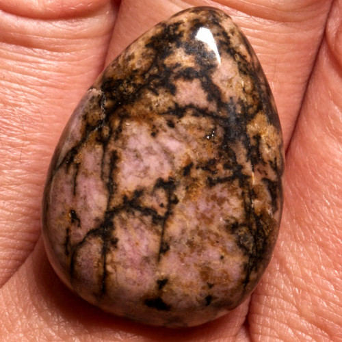 Rodonit- kabošon, 22x30 mm — foto 2