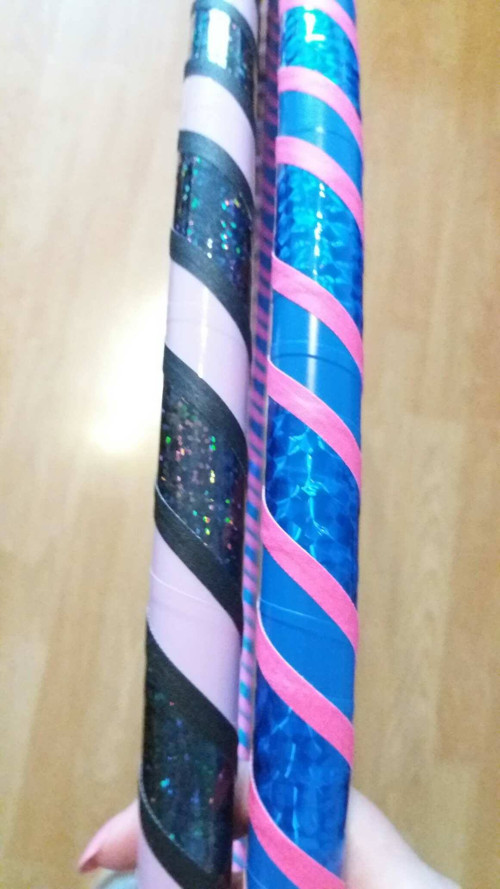 Obruč na hooping modro-růžová 80 cm SLEVA! — foto 2