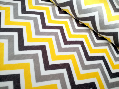 Shannon Minky Zig Zag Cuddle® Lemon/Silver/Charcoa — foto 2