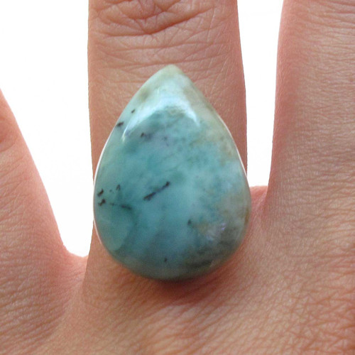 Kabošon larimar kapka 22,8mm — foto 3