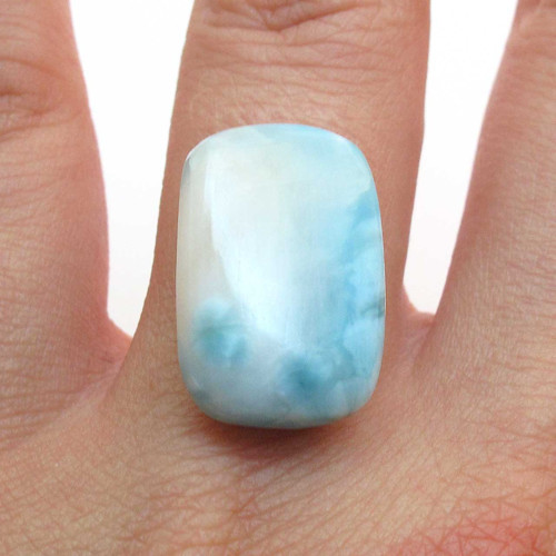 Kabošon larimar obdelník 19mm — foto 2