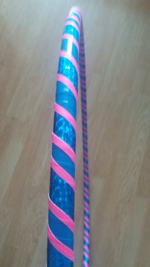 Obruč na hooping modro-růžová 80 cm SLEVA! — foto 4