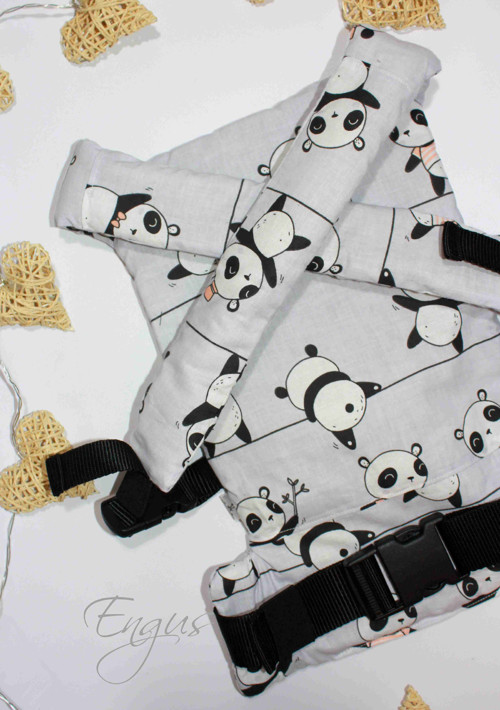 Nosítko na panenky - panda šedá — foto 2