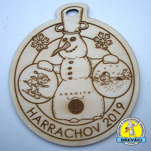 Dřevěné MEDAILE "HARRACHOV 2019" — foto 2