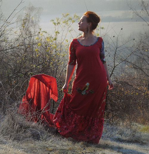 "Red for You" dlouhé šaty — foto 2