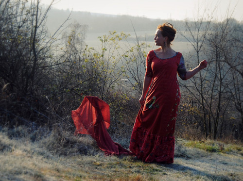 "Red for You" dlouhé šaty — foto 4