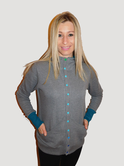 Mikina Calendula Grey/emerald — foto 2