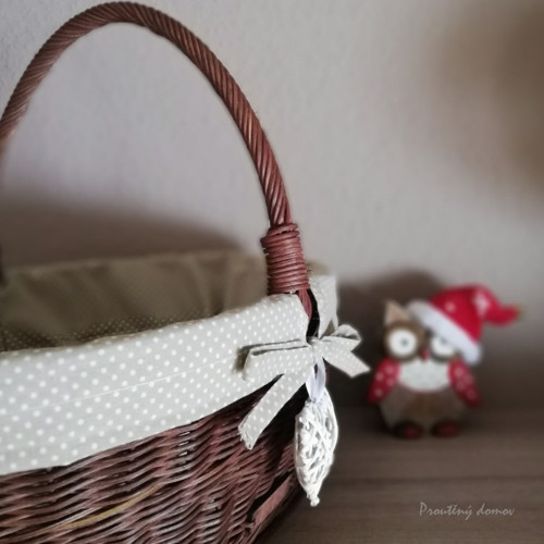 Oválný košík s košilkou — foto 3
