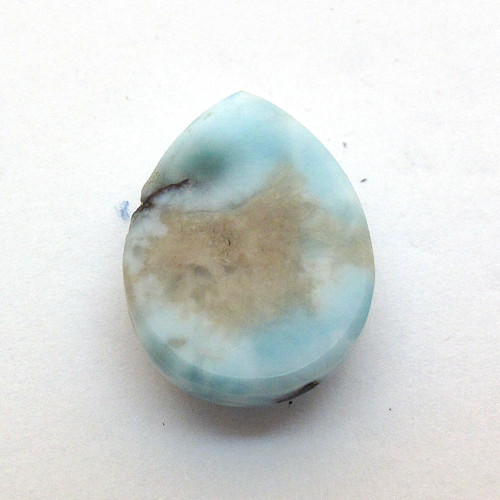 Kabošon larimar kapka 16,3mm — foto 5