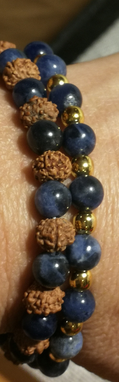 Náramek - sodalit a rudraksha — foto 2