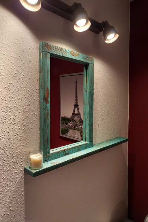 Zrcadlo s poličkou ve stylu Shabby chic — foto 2