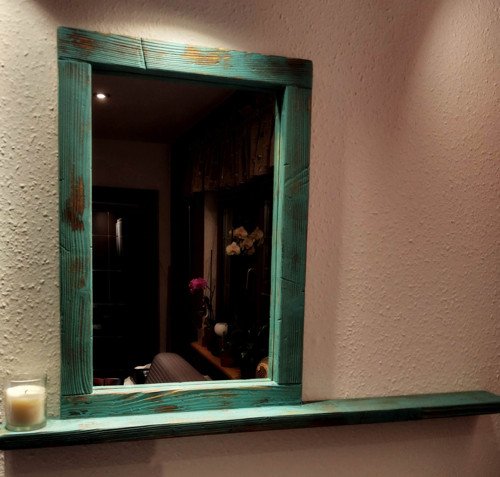 Zrcadlo s poličkou ve stylu Shabby chic — foto 4