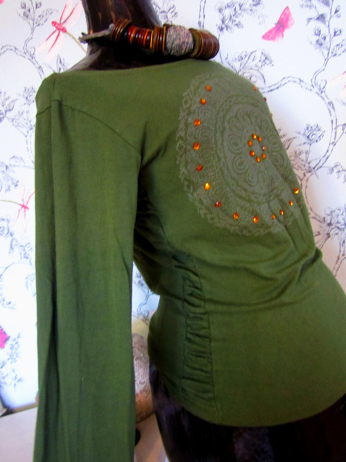 Top khaki s mandalou — foto 3