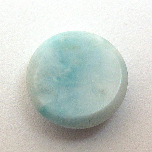 Kabošon larimar kruh 13,1mm REZERVACE — foto 4
