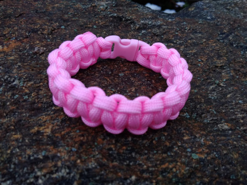Paracord náramek – světle růžový — foto 2