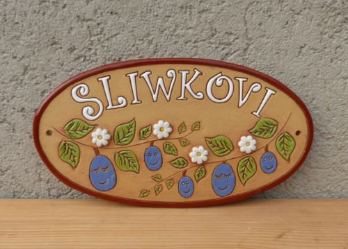 Oválná cedule se jménem (hruštičky) / NA OBJ. — foto 3