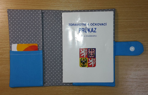 Obal na očk. průkaz šedobílé hvězdy,modrý — foto 3