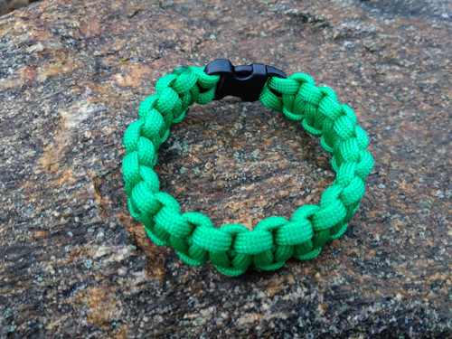 Paracord náramek - zelený — foto 2
