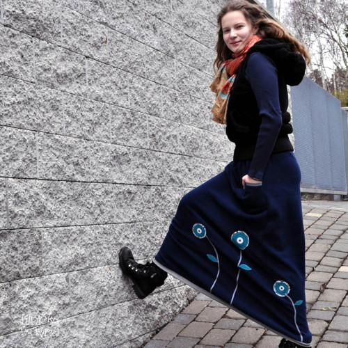 Teploučká fleece maxi sukně — foto 4