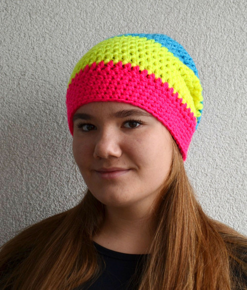Převislá hučka NEON YELLOW PINK — foto 2