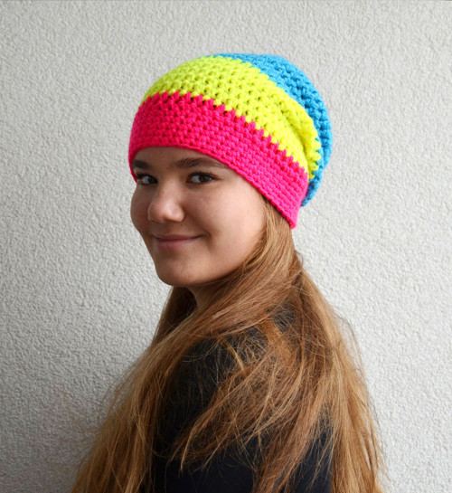 Převislá hučka NEON YELLOW PINK — foto 3