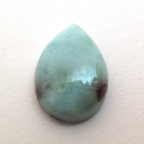 Kabošon larimar kapka 15,1mm — foto 3