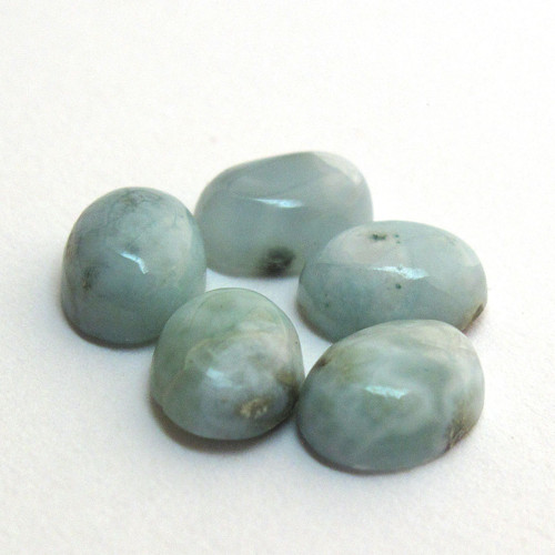 Kabošony larimar ovál 5ks 7,8-8,0mm — foto 2