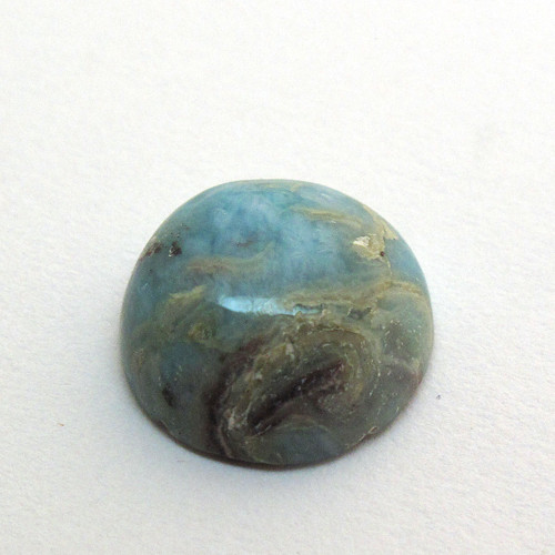 Kabošon larimar kruh 12,3mm — foto 2