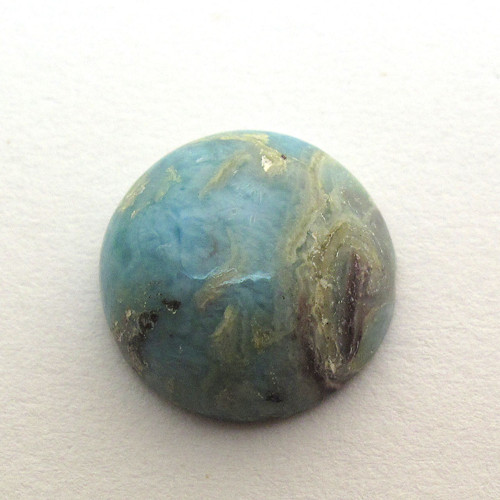 Kabošon larimar kruh 12,3mm — foto 3