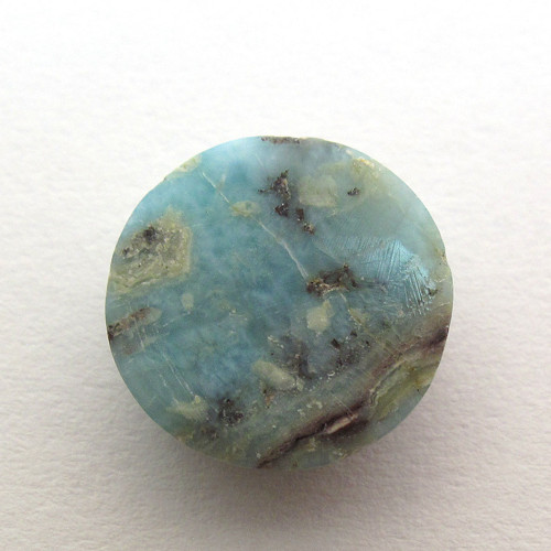 Kabošon larimar kruh 12,3mm — foto 4