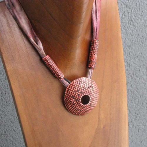 Dlaždičková terakota - náhrdelník — foto 3