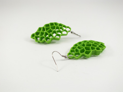 Náušnice voronoid green — foto 2