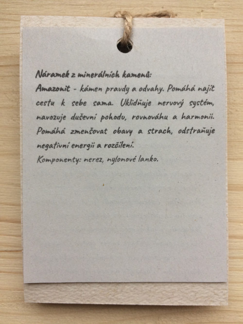 Náramek amazonit přírodní — foto 2