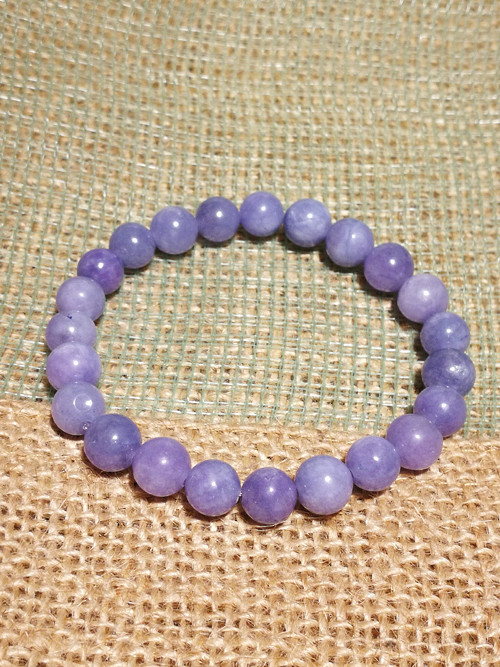 Náramek z minerálů - jadeit violet — foto 3