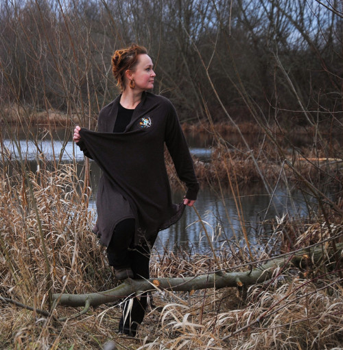 "Čokoládová sova", RECY cardigan OVERSIZED — foto 2