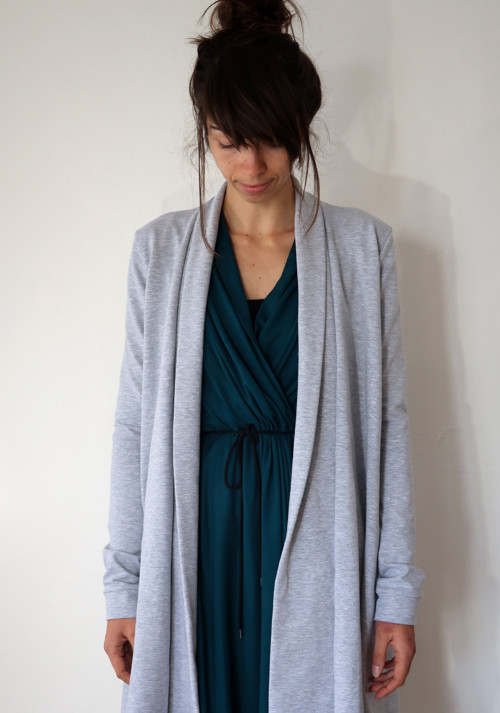 Zavinovací mikino-šaty light grey — foto 3