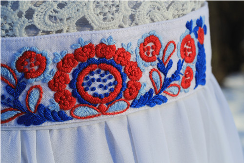 Jablíčko... vyšívaný opasek folk — foto 3