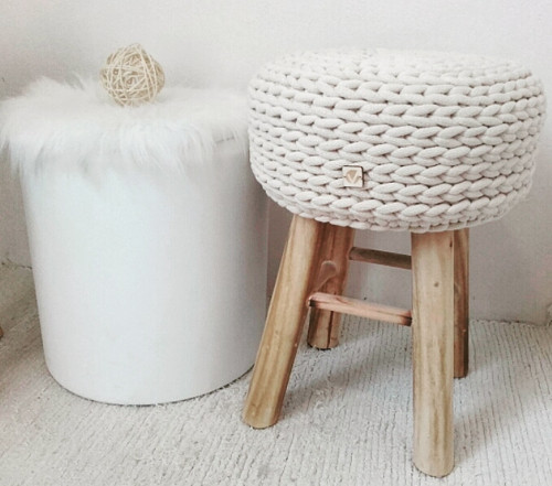 Dizajnová Taburetka BEIGE — foto 3