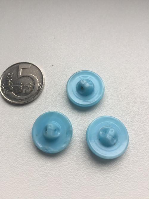 Skleněné knoflíky světle modré — foto 3