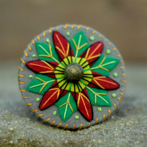 Brož mandala s jaspisem — foto 3