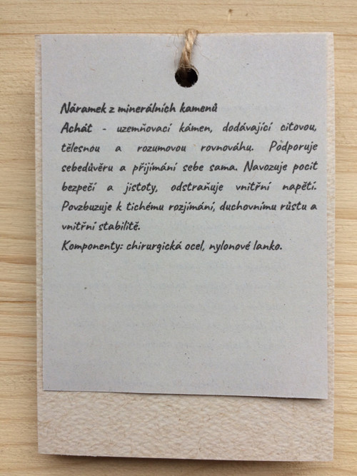 Náramek achát, hvězda — foto 2