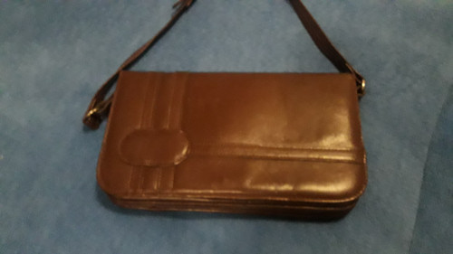 Hnědá koženková kabelka 80tky — foto 2
