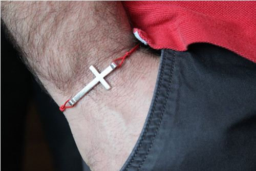 Pánský náramek s křížem. Kabbalah — foto 4