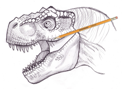 Tyranosaurus rex - hlava - Tisk na grafický papír — foto 5