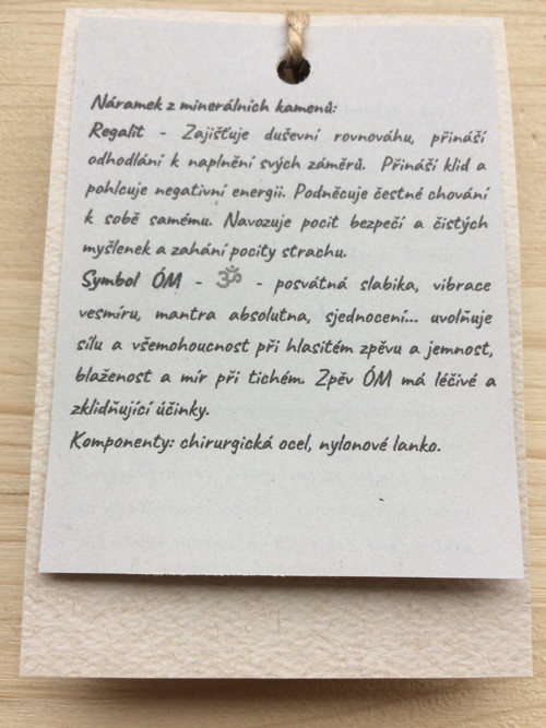 Náramek regalit, ÓM — foto 2